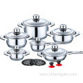 16 Pieces Stainless Steel Cookware